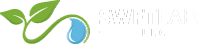 SwiftLabs LLC logo with a green leaf and blue water droplet icon